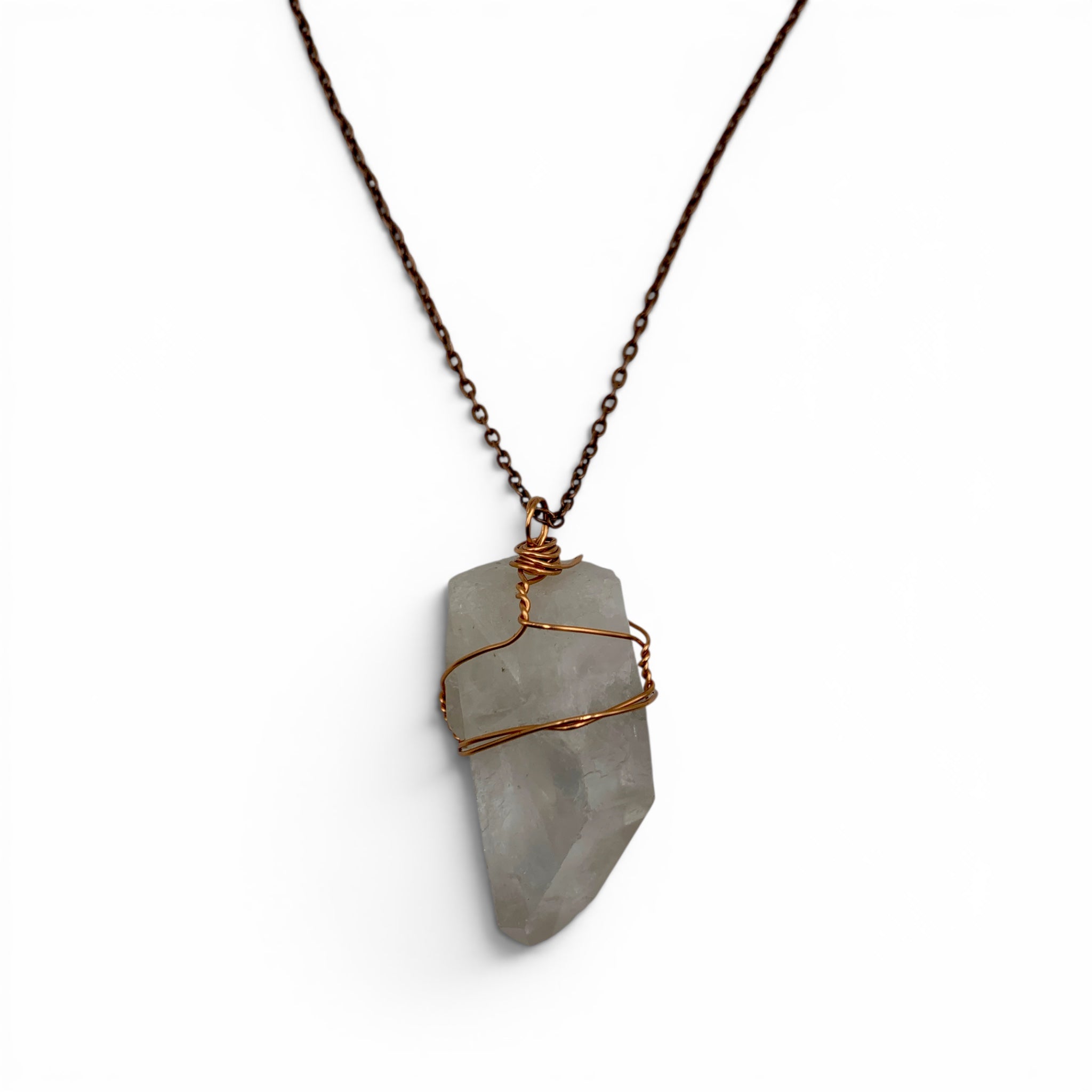 Necklace - Clear Quartz Copper